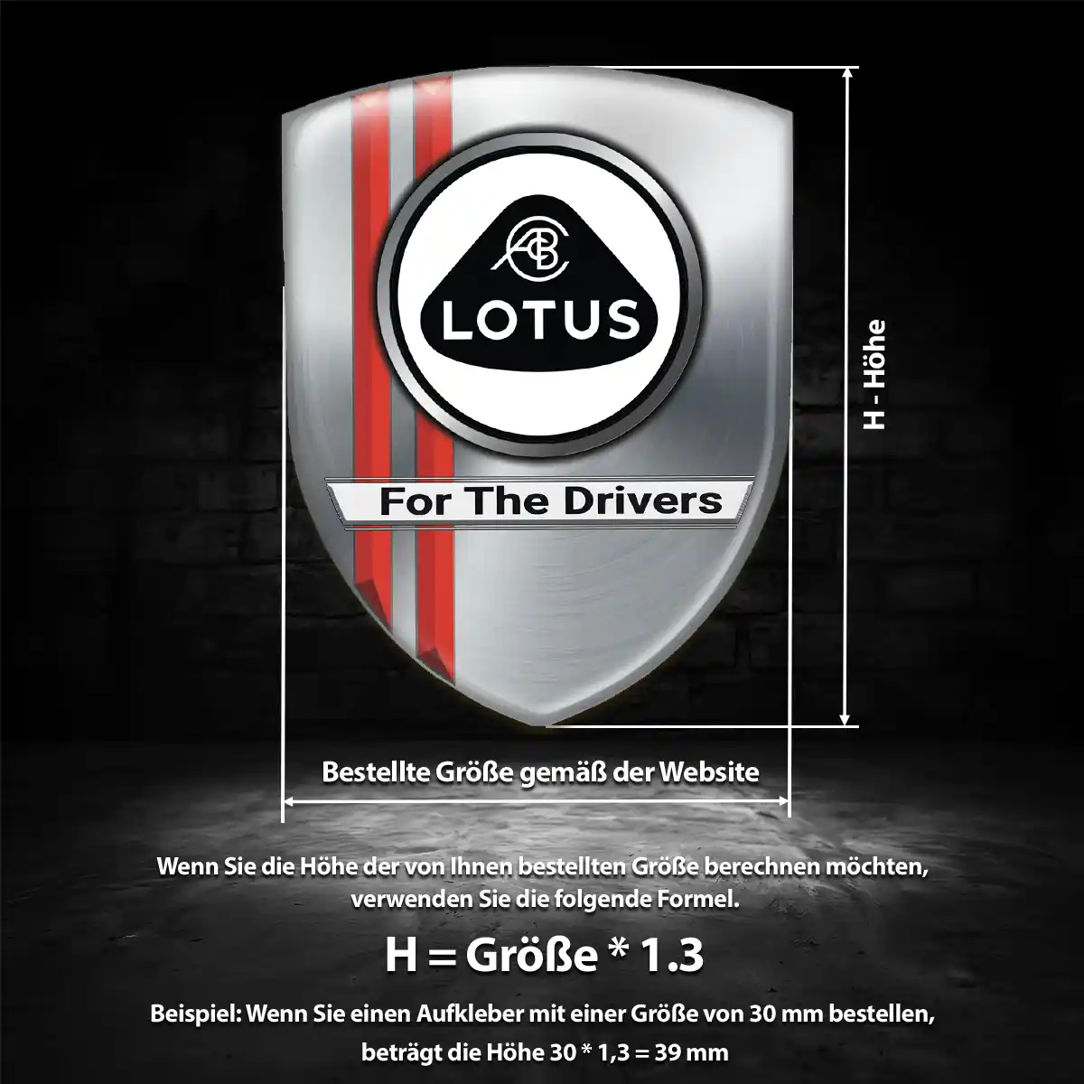 Lotus Wappen Aufkleber Exterieurdesign
