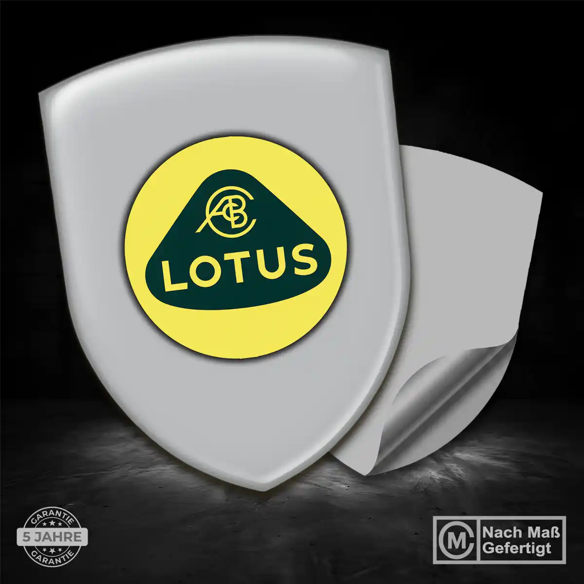 Lotus Wappen Aufkleber Hochwertiges Harz