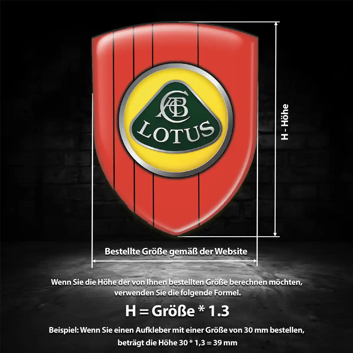 Lotus Wappen Aufkleber Hohe Qualität