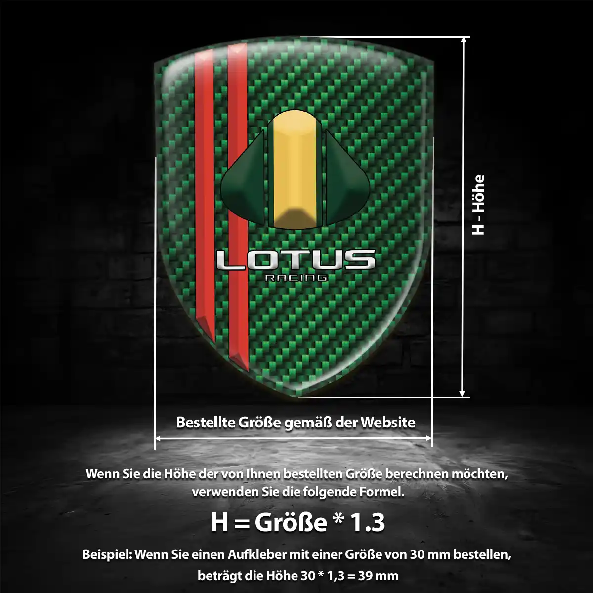 Lotus Wappen Aufkleber Limitierte Auflage