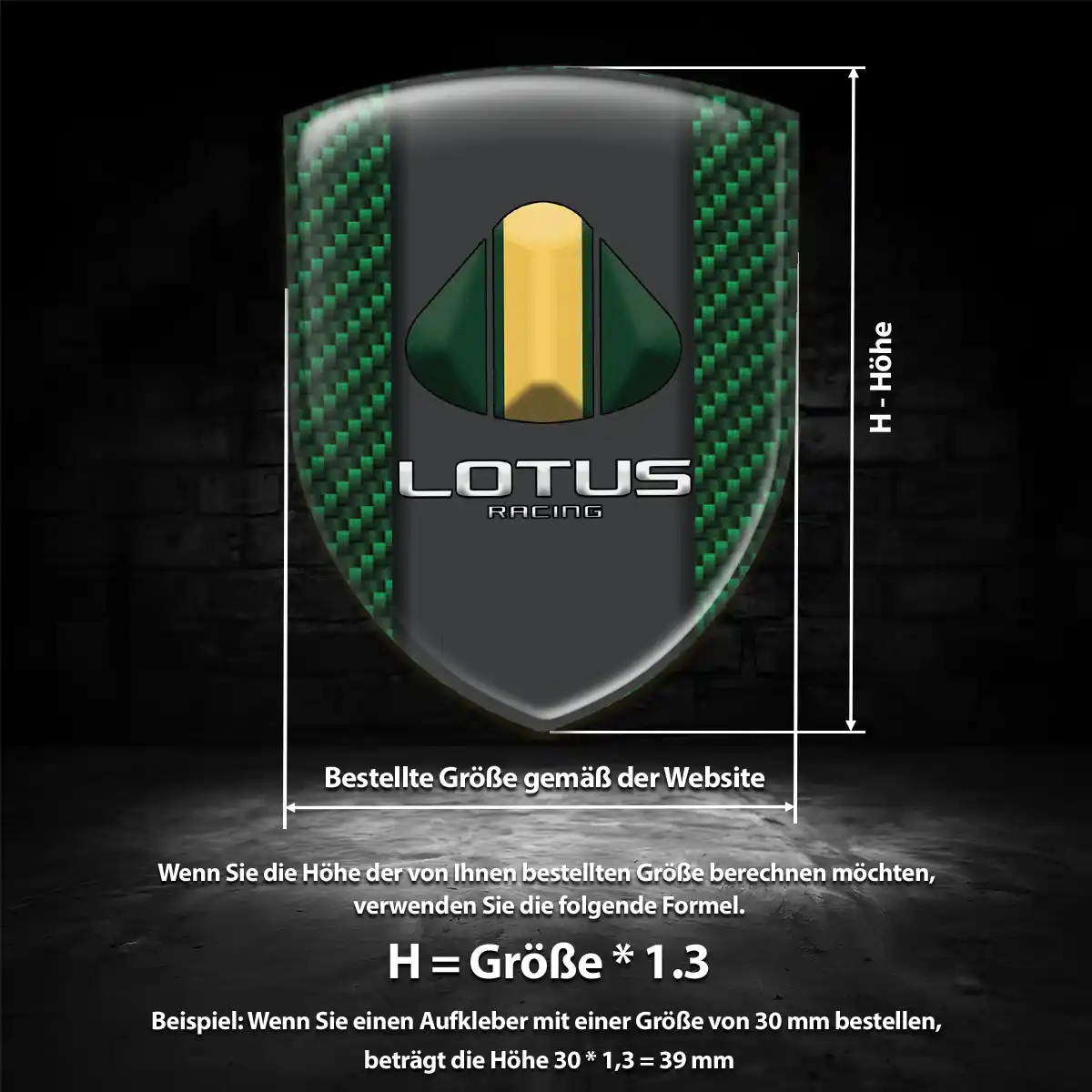 Lotus Wappen Aufkleber Premium-Edition