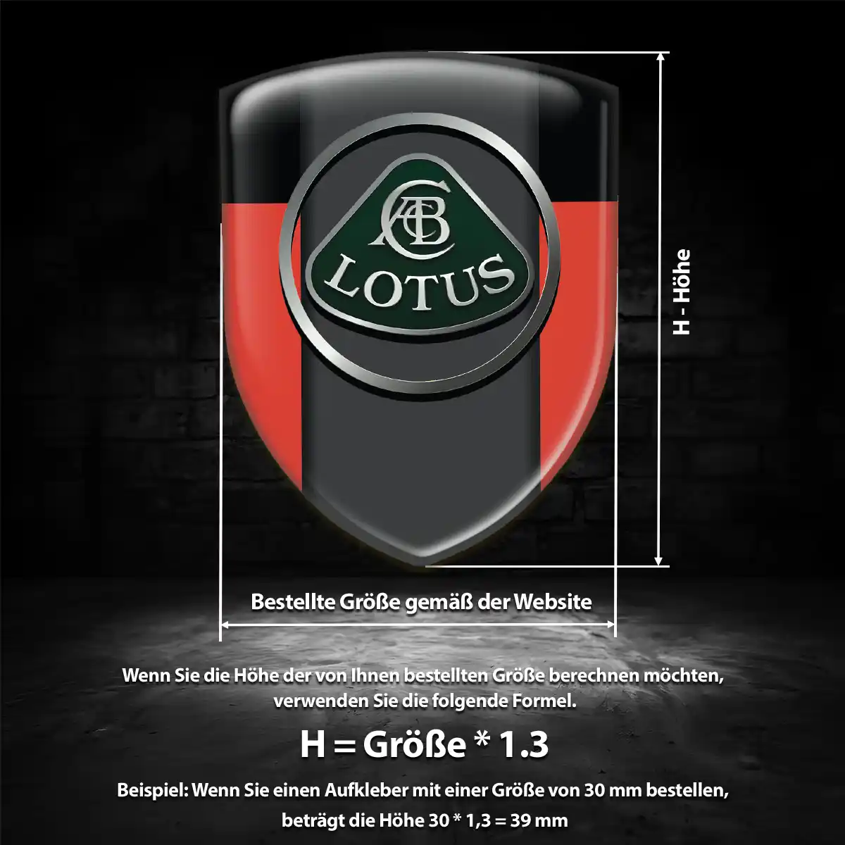 Lotus Wappen Aufkleber Premiumqualität