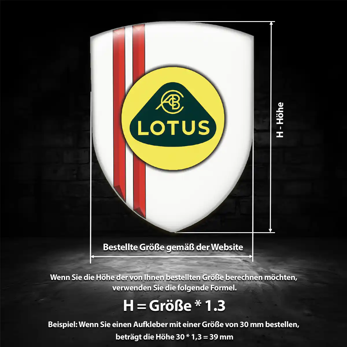 Lotus Wappen Emblem Aufkleber Anspruchsvolles Design