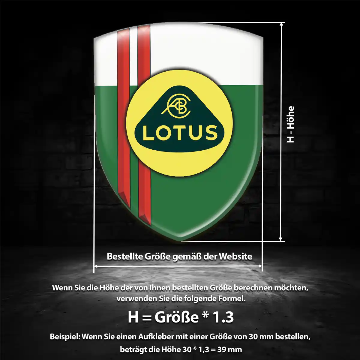 Lotus Wappen Emblem Aufkleber Ausdrucksstarkes Design