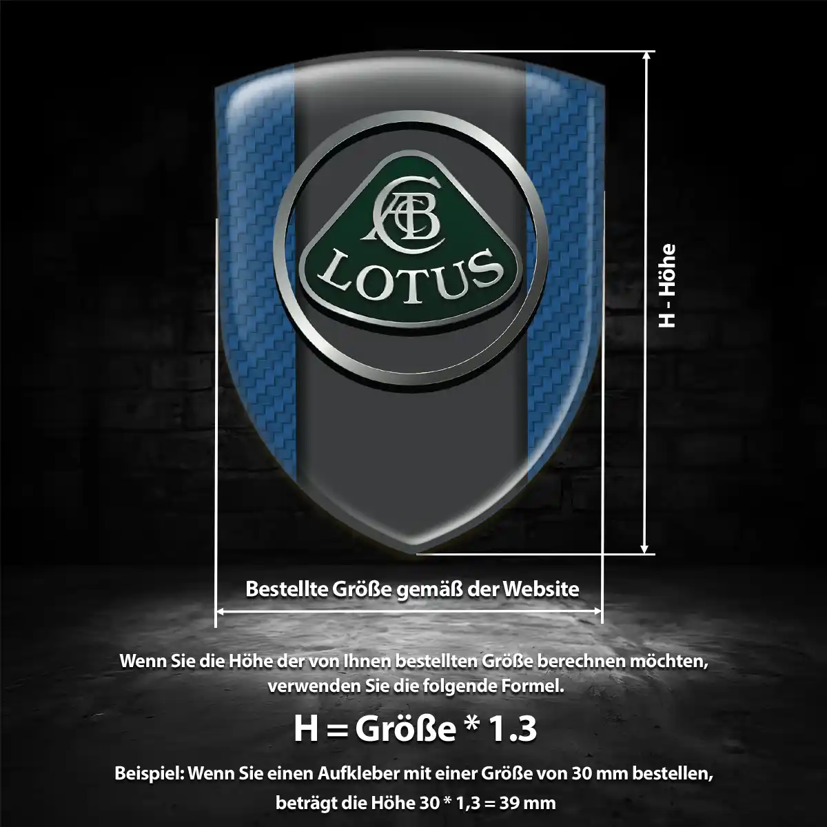 Lotus Wappen Emblem Aufkleber Auto Edles Design