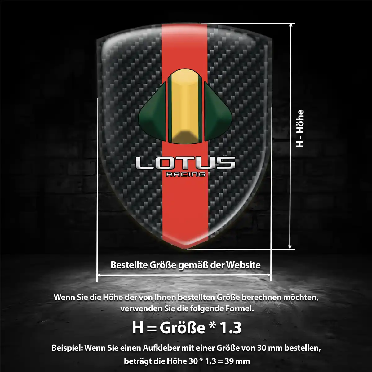 Lotus Wappen Emblem Aufkleber Auto Interieurdesign