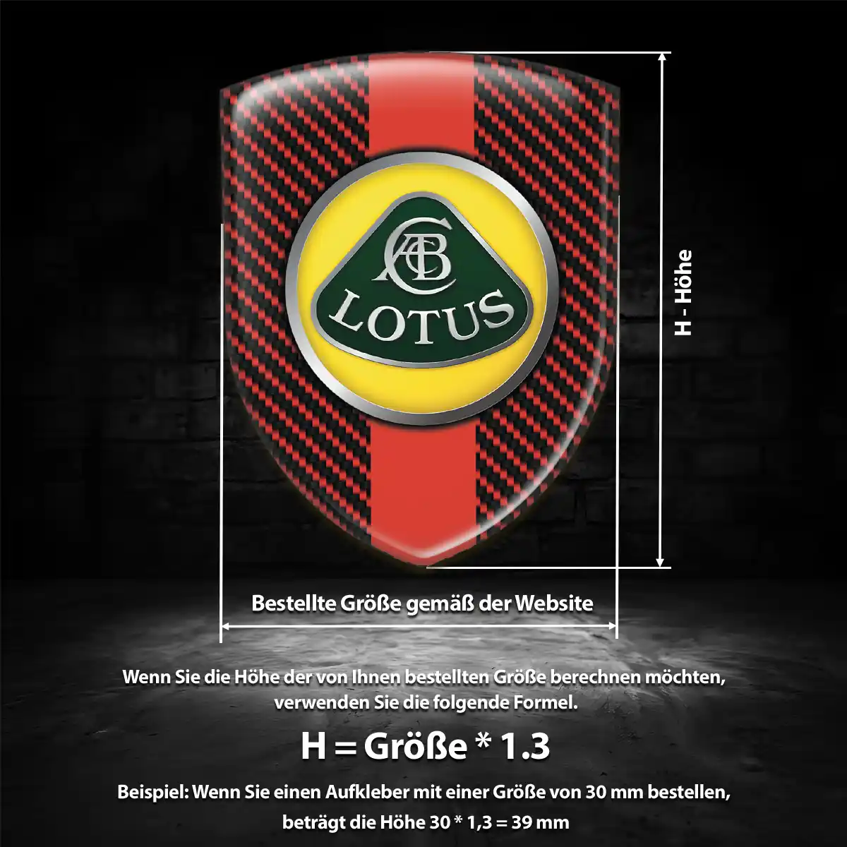 Lotus Wappen Emblem Aufkleber Auto Limitierte Auflage