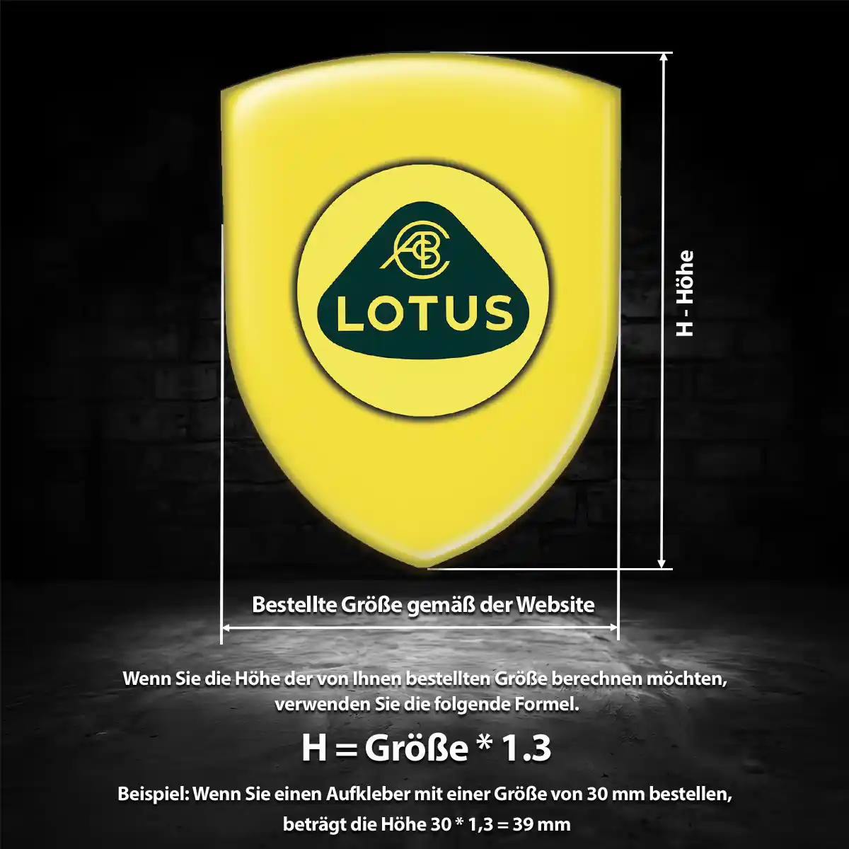Lotus Wappen Emblem Aufkleber Auto Markenedition