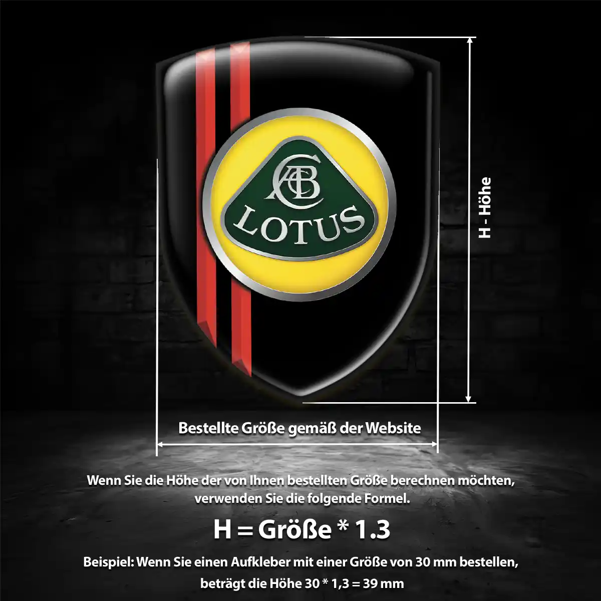 Lotus Wappen Emblem Aufkleber Auto Tuningfahrzeug