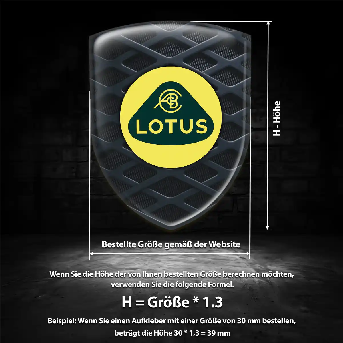 Lotus Wappen Emblem Aufkleber Erstklassige Qualität