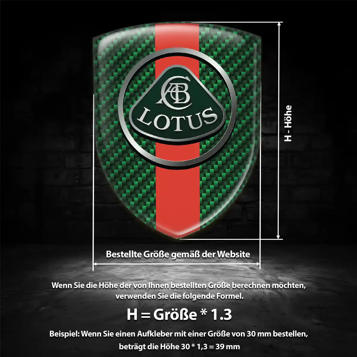 Lotus Wappen Emblem Aufkleber Limitierte Auflage