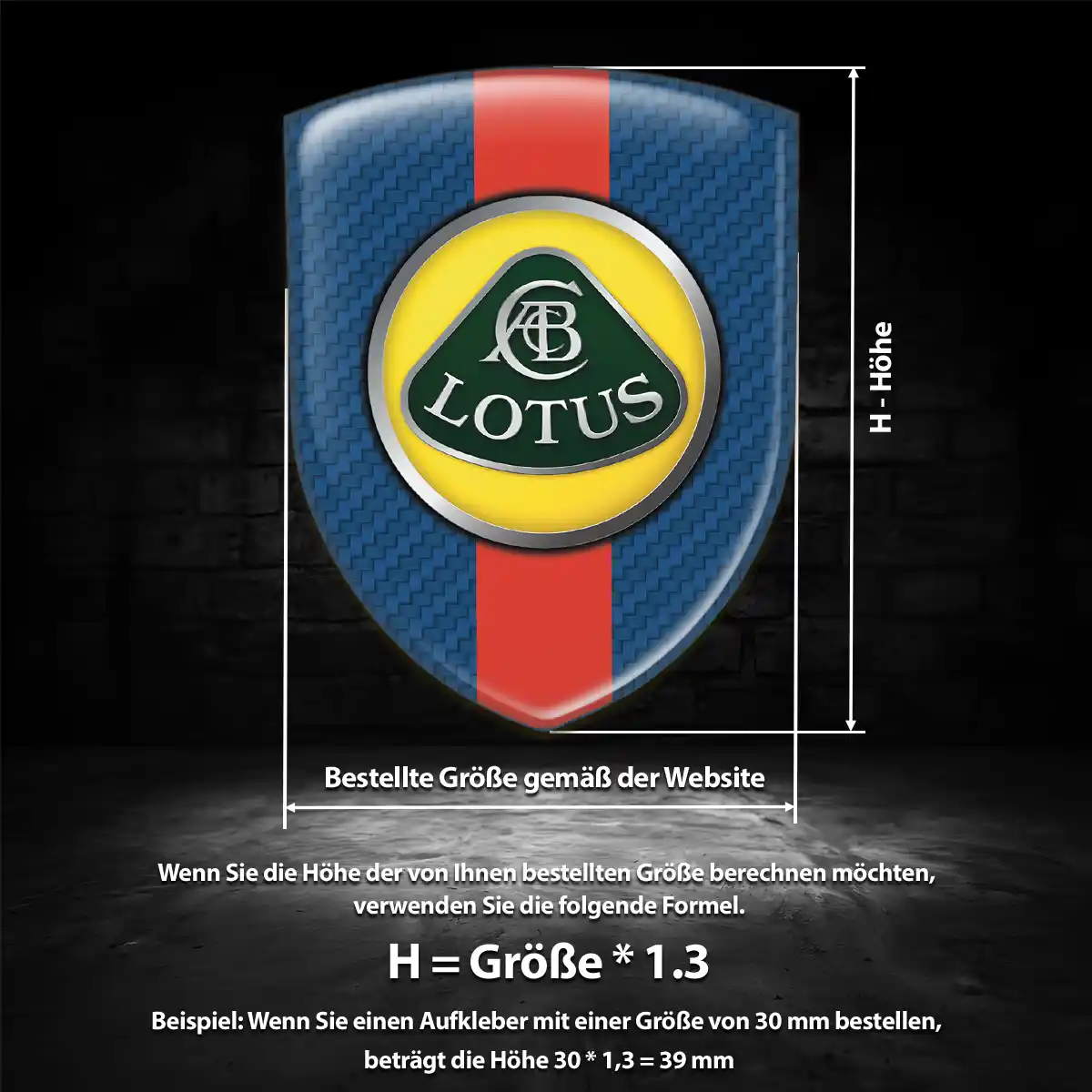 Lotus Wappen Emblem Aufkleber Luxus-Edition