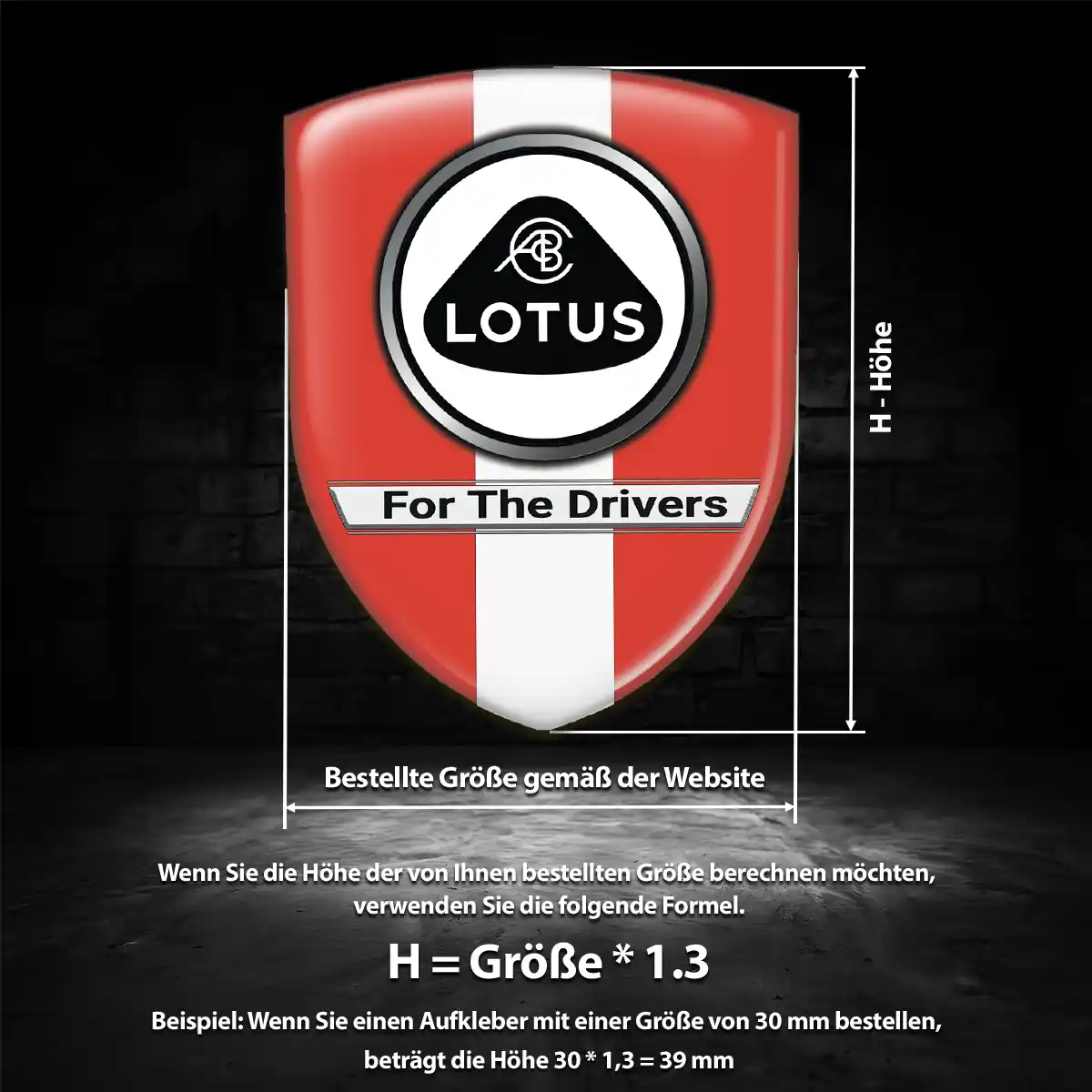 Lotus Wappen Emblem Aufkleber Markenedition