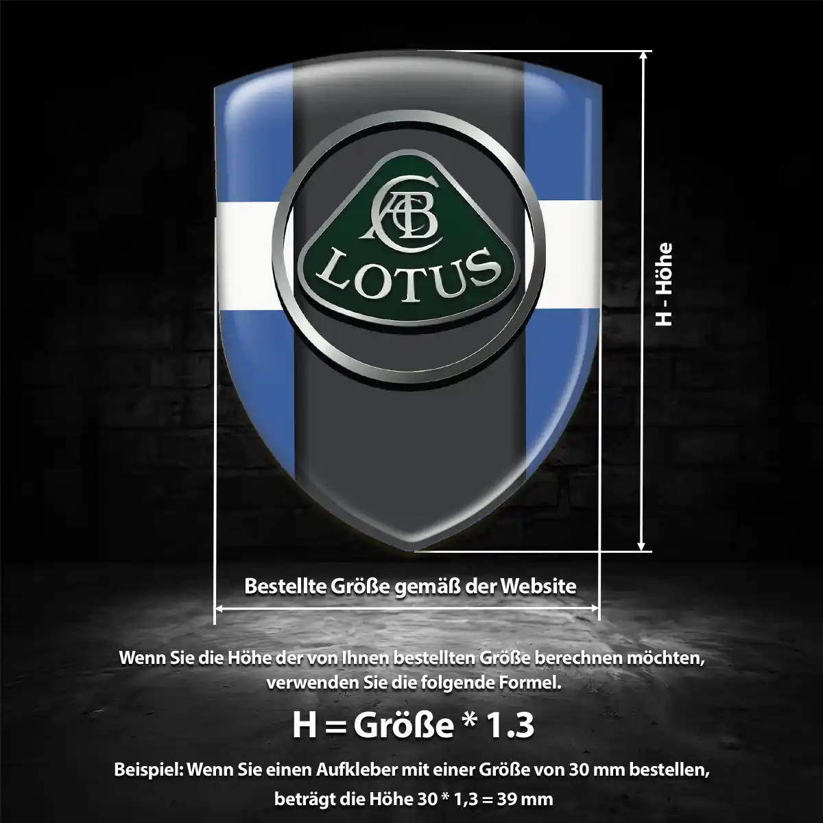 Lotus Wappen Emblem Aufkleber Modernes Design