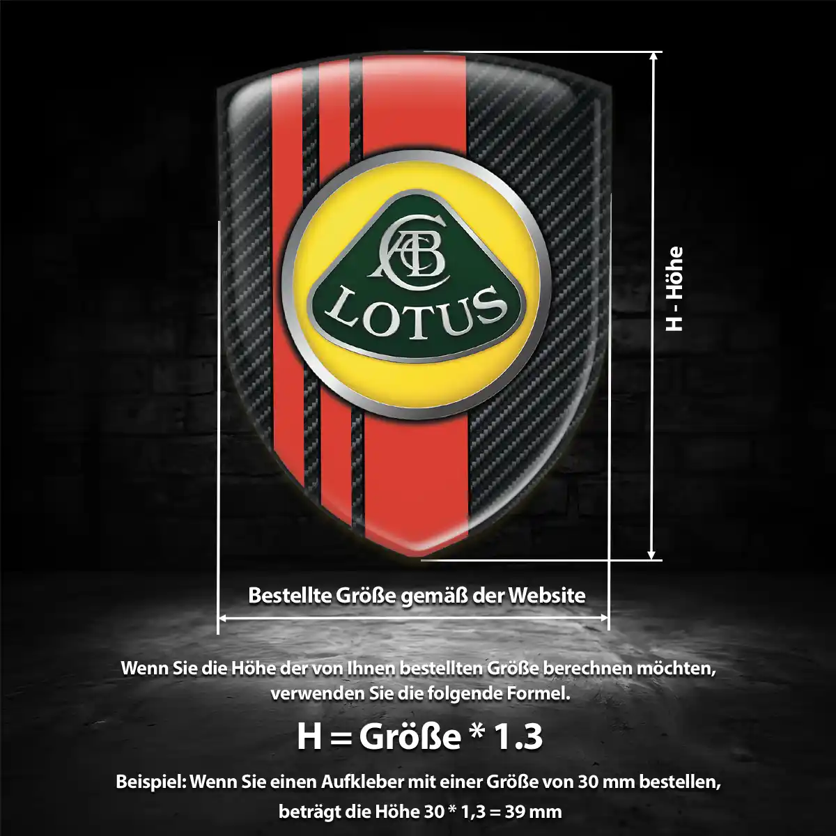 Lotus Wappen Emblem Aufkleber Premiumqualität