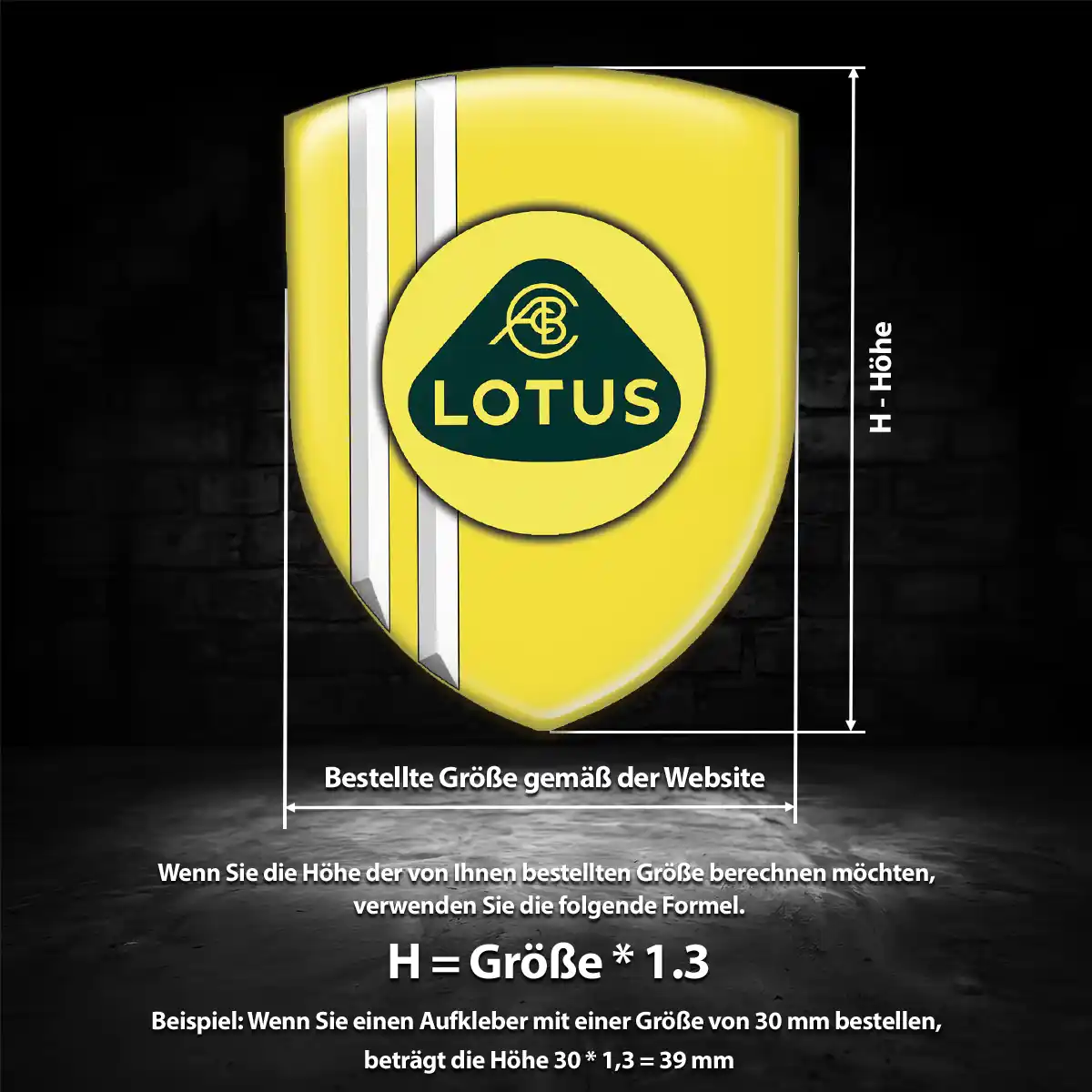 Lotus Wappen Emblem Aufkleber Stilvolles Design
