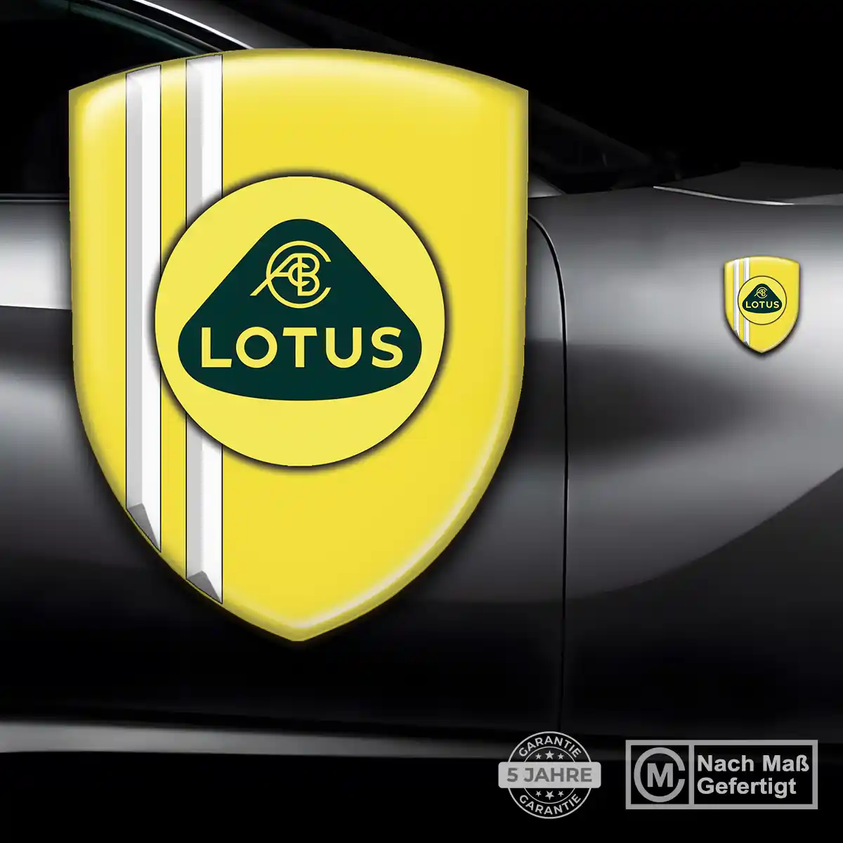 Lotus Wappen Emblem Aufkleber Stilvolles Design