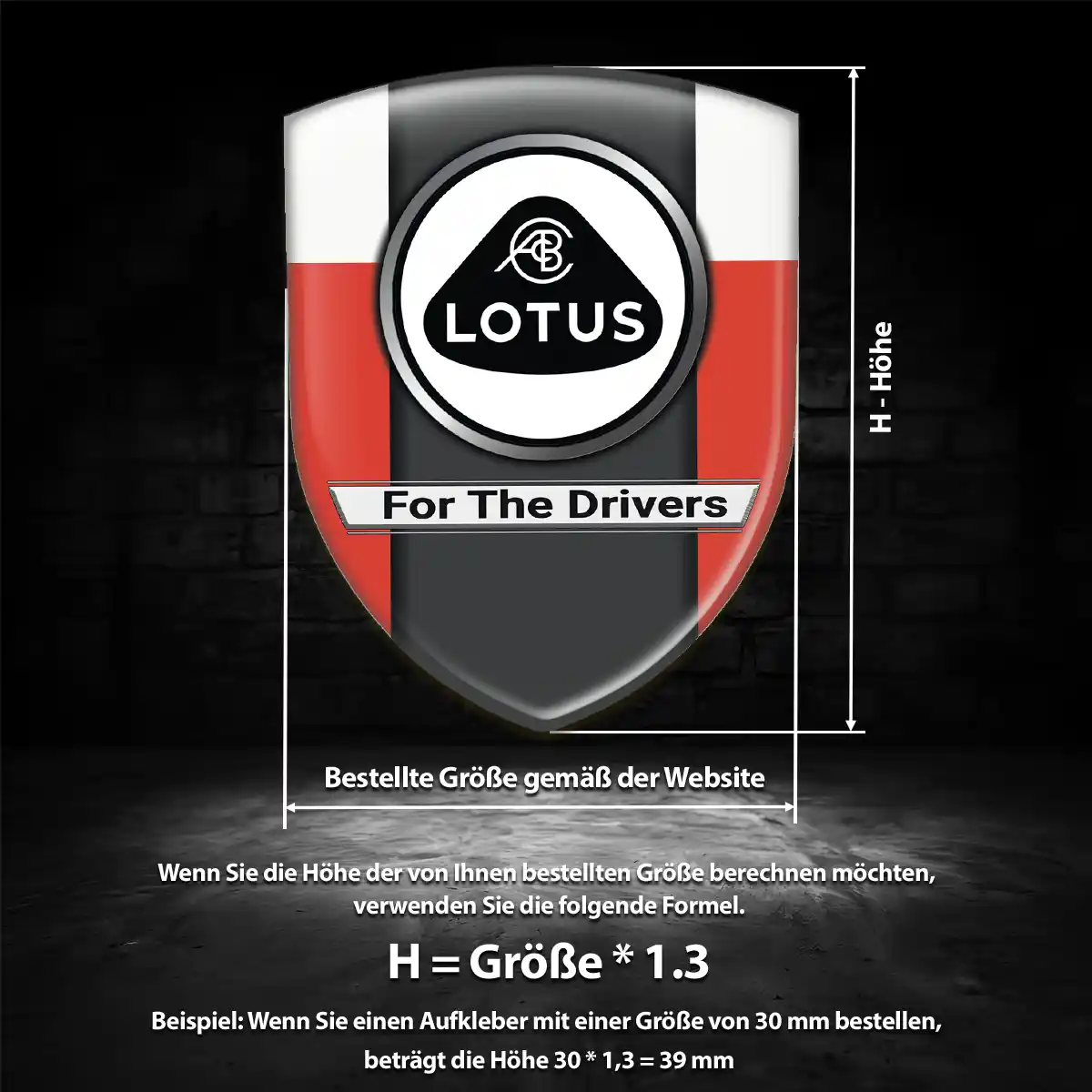 Lotus Wappen Emblem Aufkleber Tuningfahrzeug