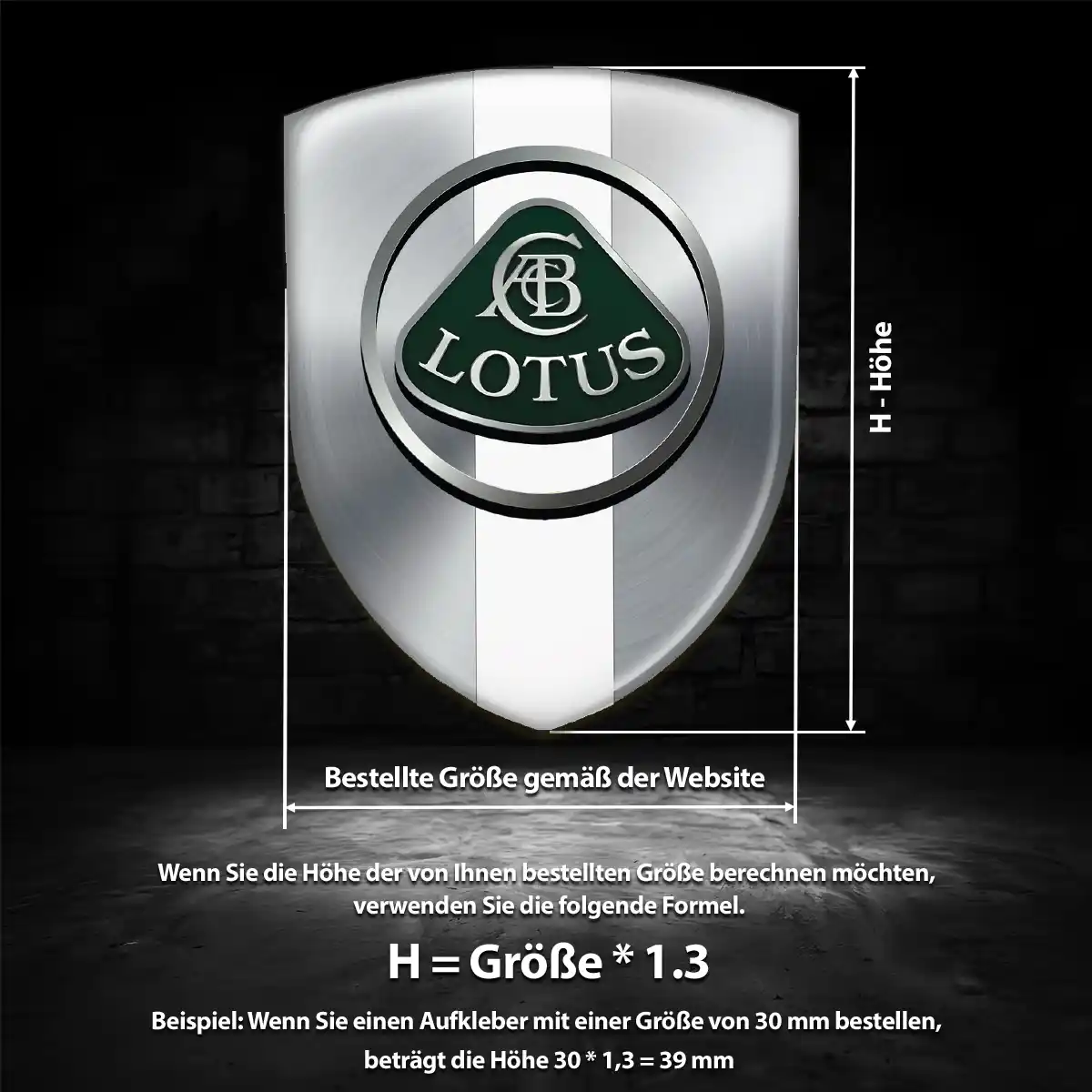 Lotus Wappen Emblem Auto Hochwertiges Harz