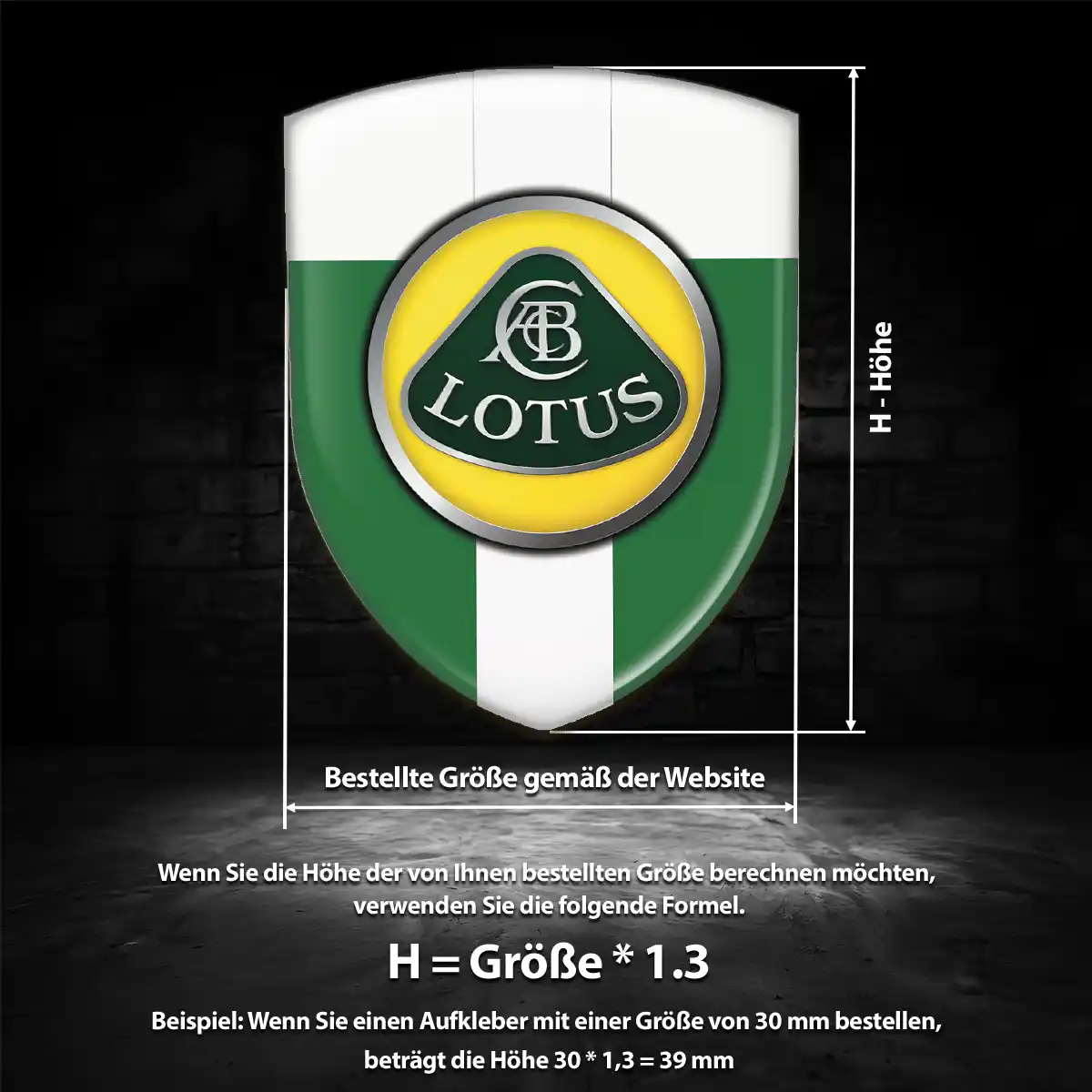 Lotus Wappen Emblem Auto Interieurdesign