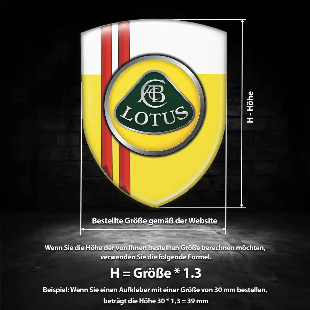 Lotus Wappen Emblem Auto Premium-Edition