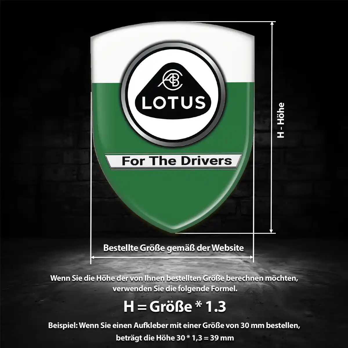 Lotus Wappen Emblem Auto Tuningfahrzeug