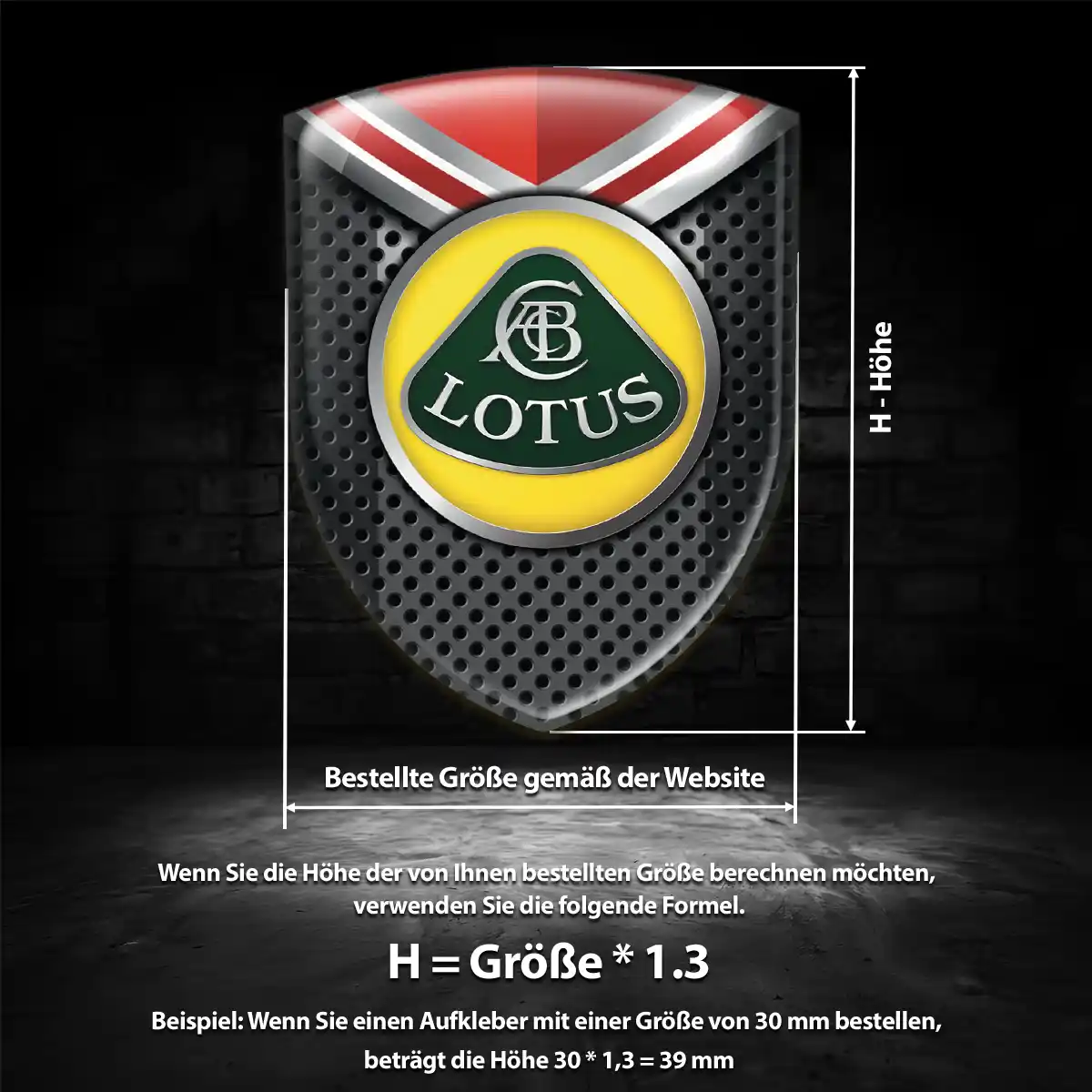 Lotus Wappen Emblem Premium-Edition