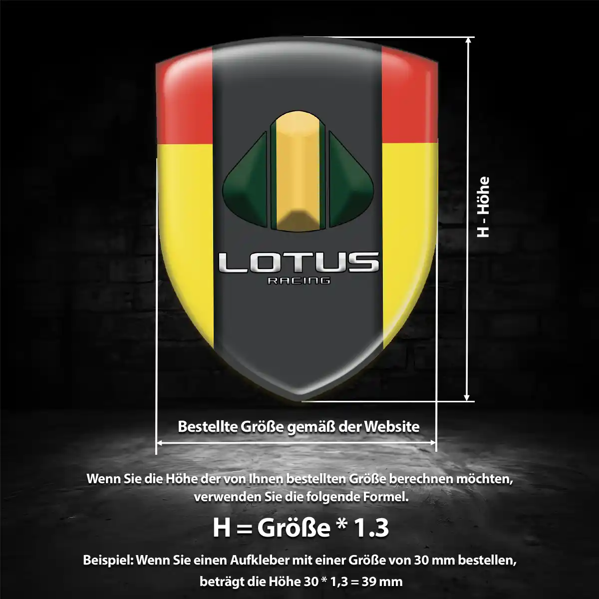 Lotus Wappen Emblem Premiumqualität