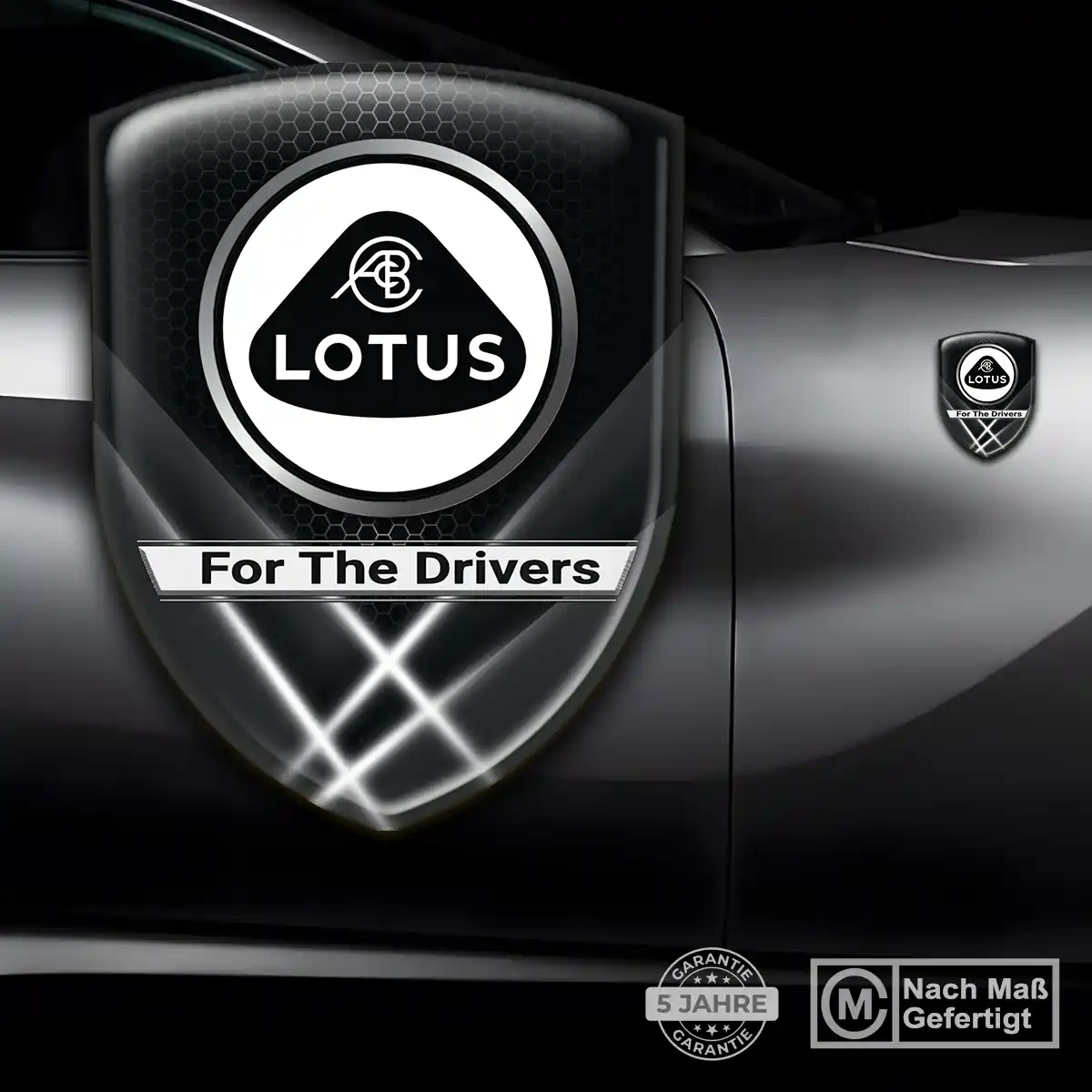 Lotus Wappen Emblem Tuningfahrzeug