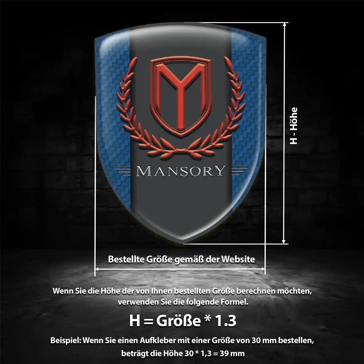 Mansory 3D Gel Aufkleber Auto Elegantes Design