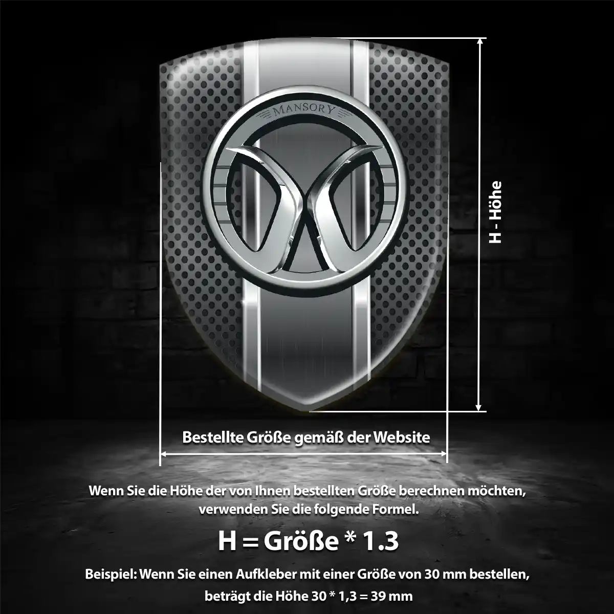 Mansory 3D Gel Aufkleber Auto Luxus-Edition