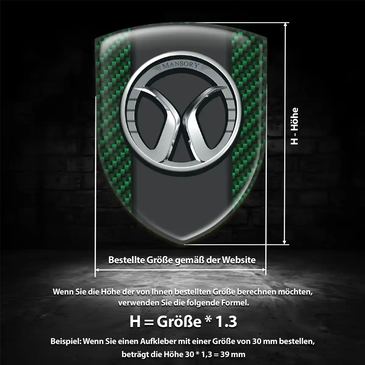 Mansory 3D Gel Aufkleber Emblem Auto Limitierte Auflage