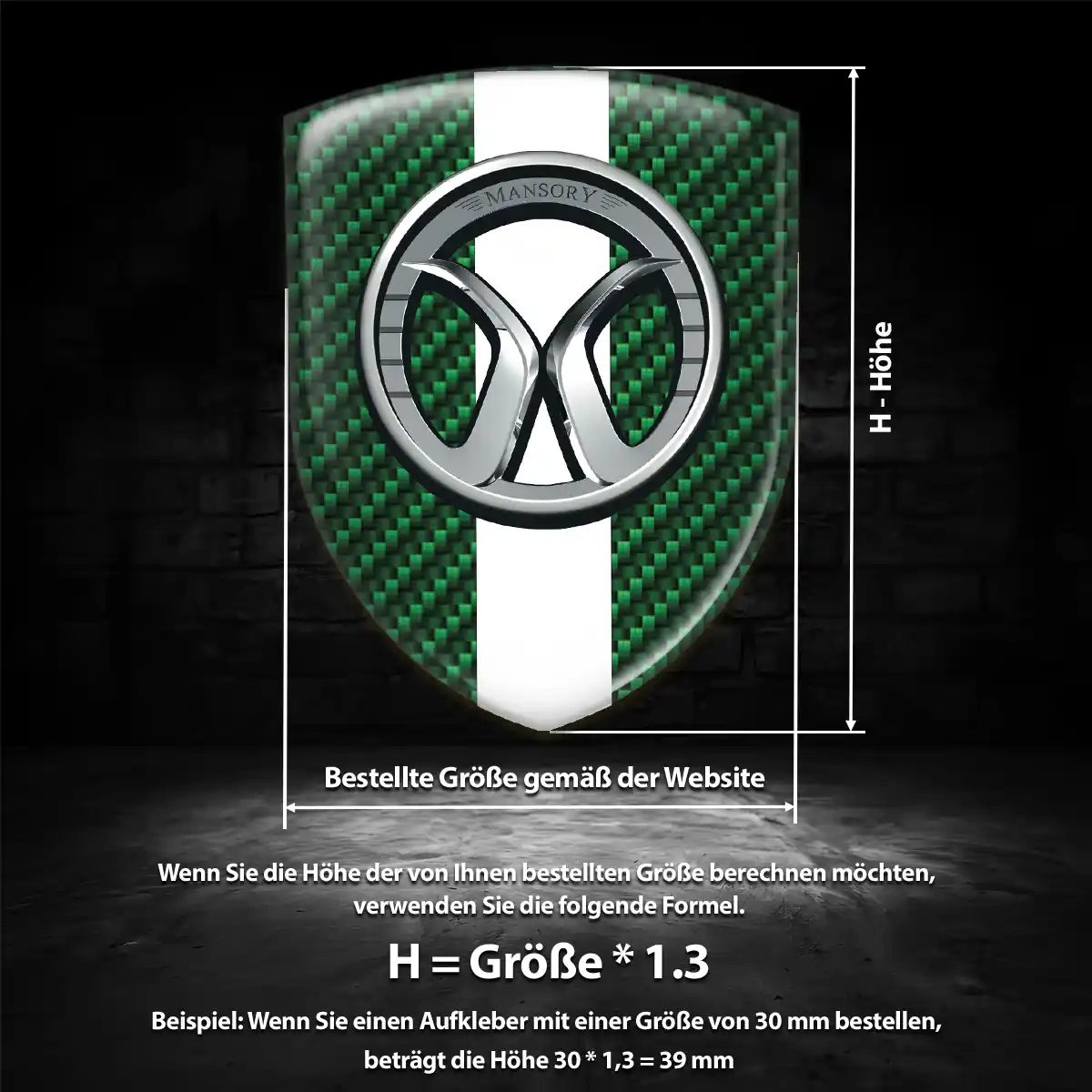 Mansory 3D Gel Aufkleber Emblem Auto Premiumqualität