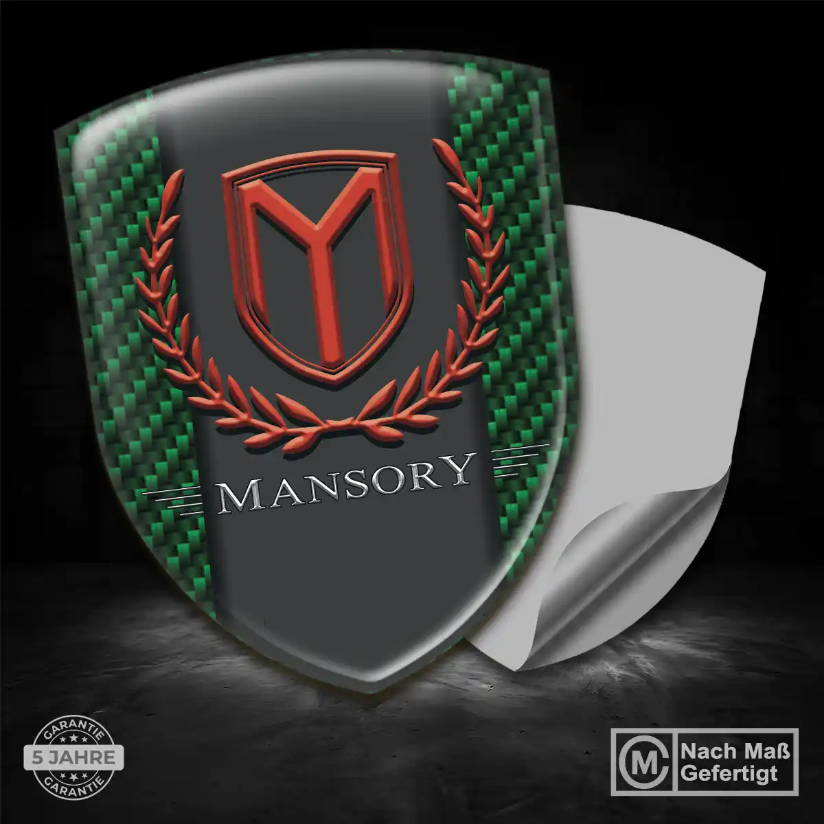 Mansory 3D Gel Aufkleber Emblem Edles Design
