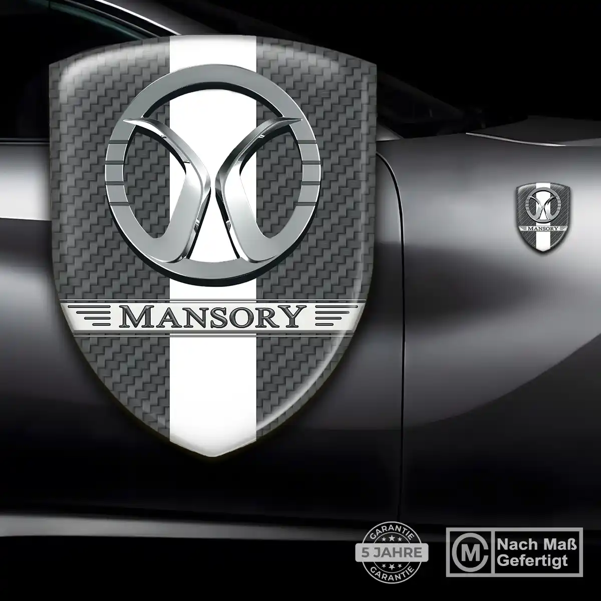 Mansory 3D Gel Aufkleber Emblem Markenedition