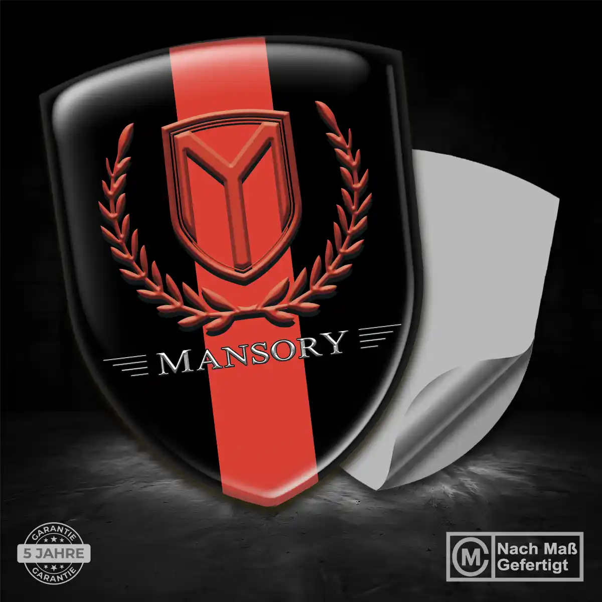 Mansory 3D Gel Aufkleber Emblem Premium-Edition