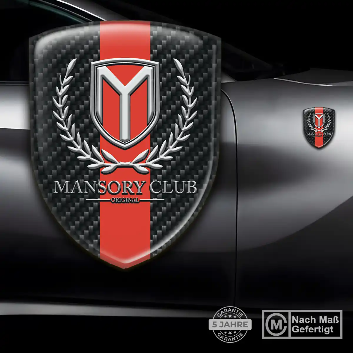 Mansory 3D Gel Aufkleber Emblem Tuningfahrzeug