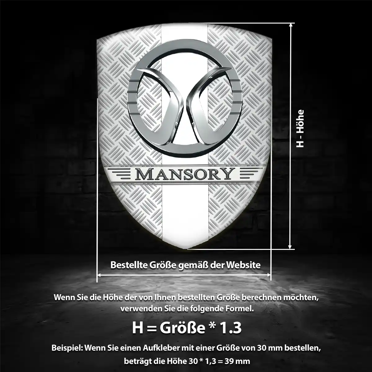 Mansory 3D Gel Aufkleber Embleme Auto Elegantes Design