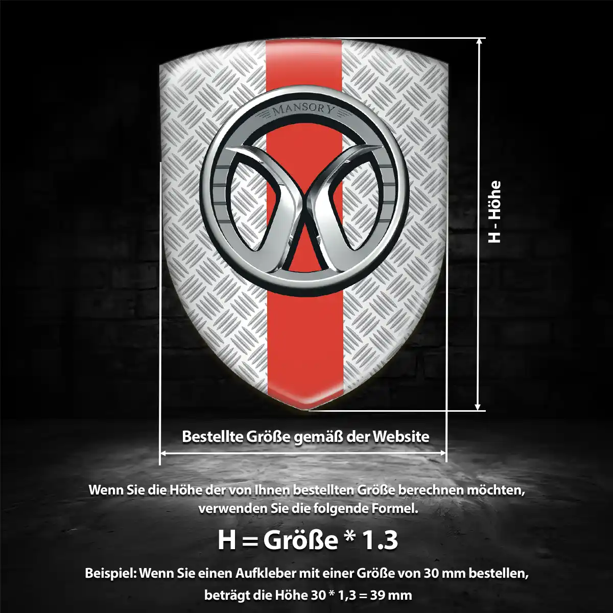 Mansory 3D Gel Aufkleber Embleme Auto Interieurdesign