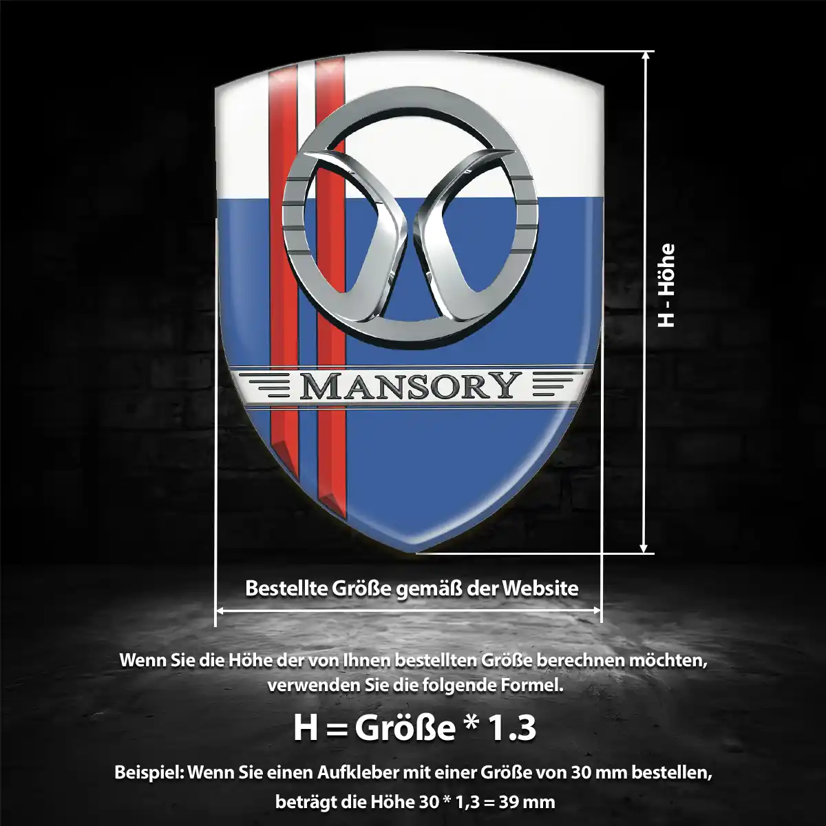 Mansory 3D Gel Aufkleber Embleme Auto Limitierte Auflage