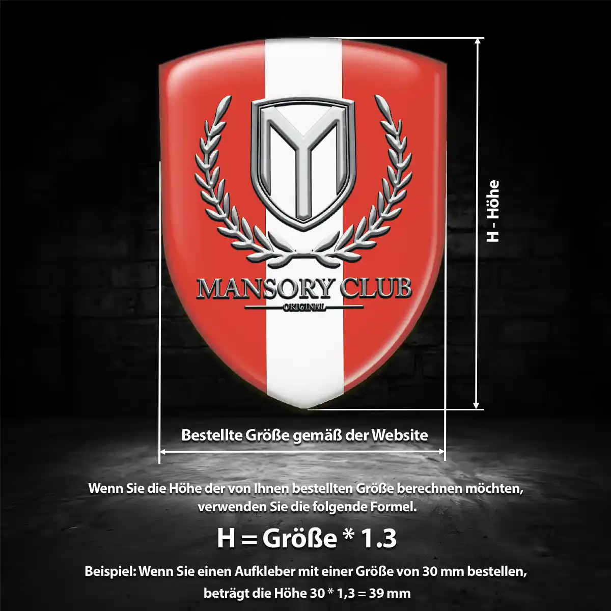 Mansory 3D Gel Aufkleber Embleme Auto Luxus-Edition