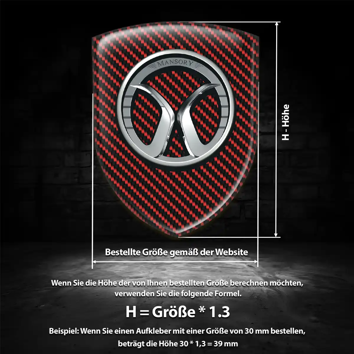 Mansory 3D Gel Aufkleber Embleme Auto Premiumqualität