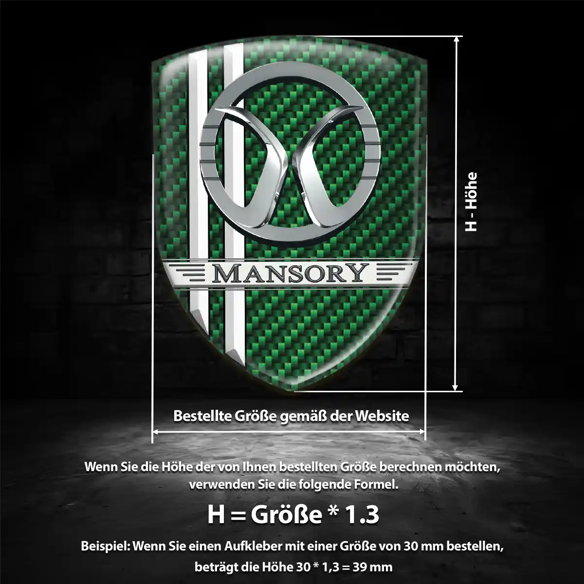 Mansory 3D Gel Aufkleber Embleme Auto Stilvolles Design
