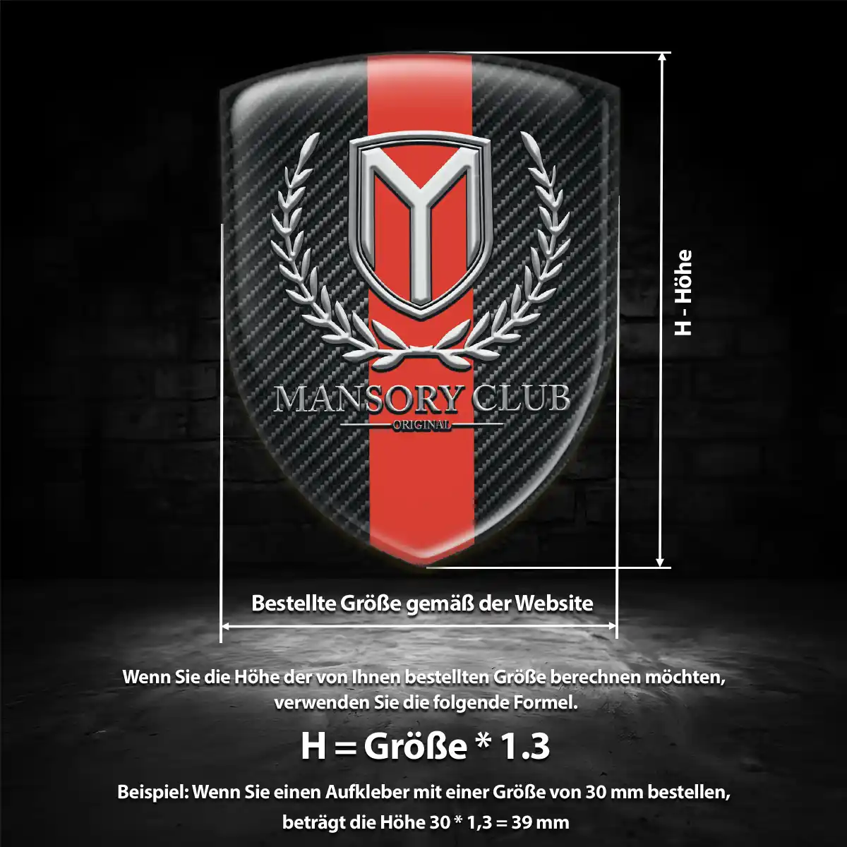Mansory 3D Gel Aufkleber Embleme Auto Tuningfahrzeug
