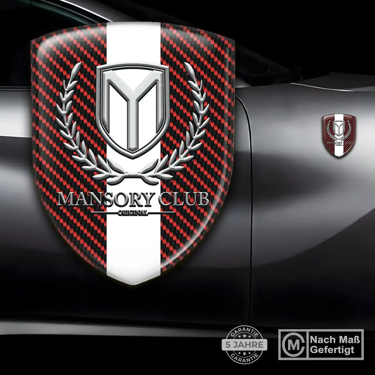 Mansory 3D Gel Aufkleber Embleme Interieurdesign