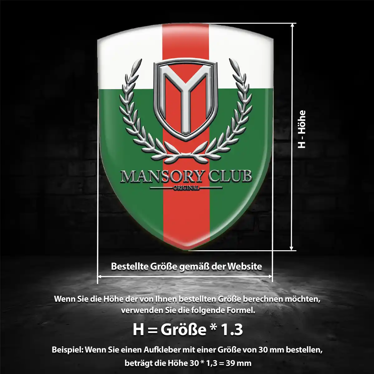 Mansory 3D Gel Aufkleber Embleme Limitierte Auflage