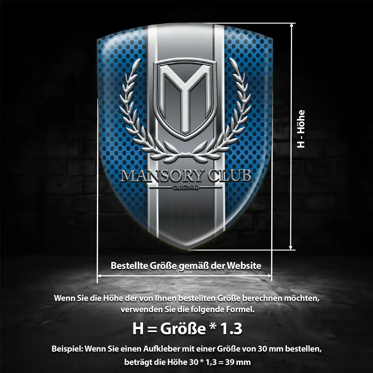 Mansory 3D Gel Aufkleber Embleme Luxus-Edition