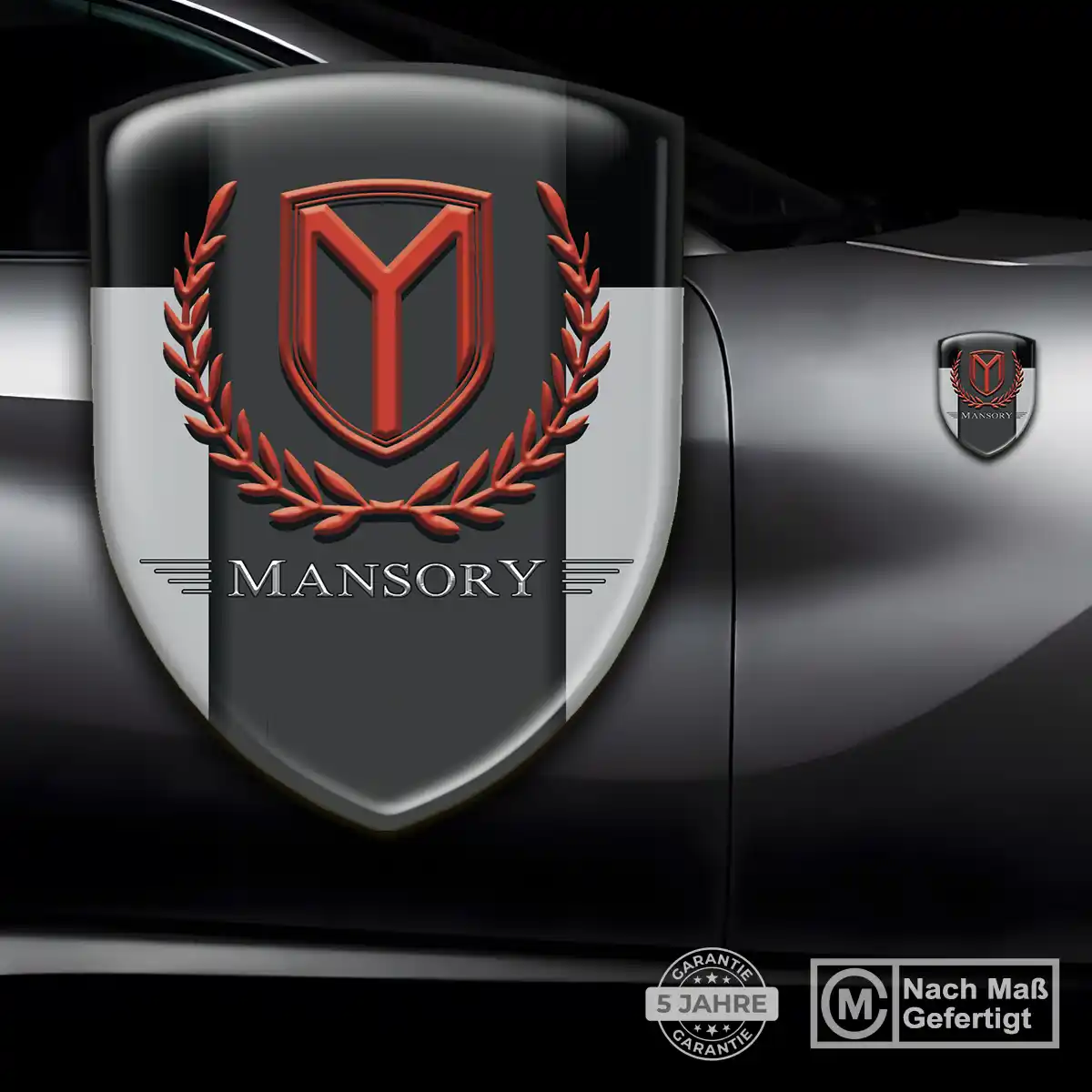 Mansory 3D Gel Aufkleber Embleme Tuningfahrzeug