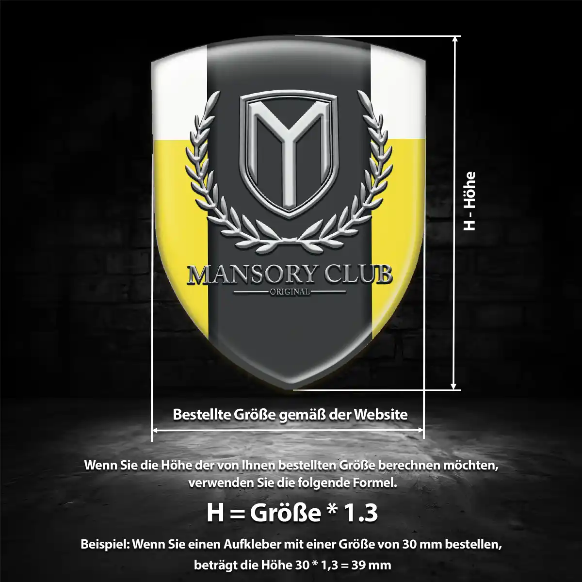 Mansory 3D Gel Aufkleber Exterieurdesign