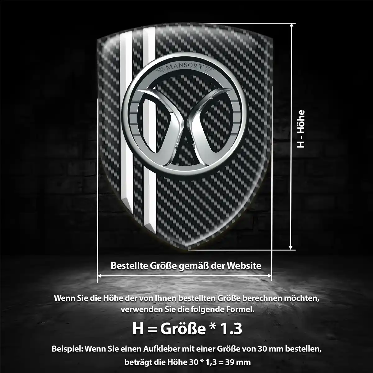 Mansory 3D Gel Aufkleber Limitierte Auflage